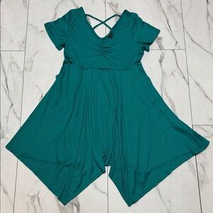 Torrid Teal Mini Shirt Dress